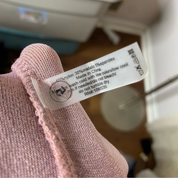 Sundays Pink Glitter Midi Dress - Size M - Picture 6 of 6